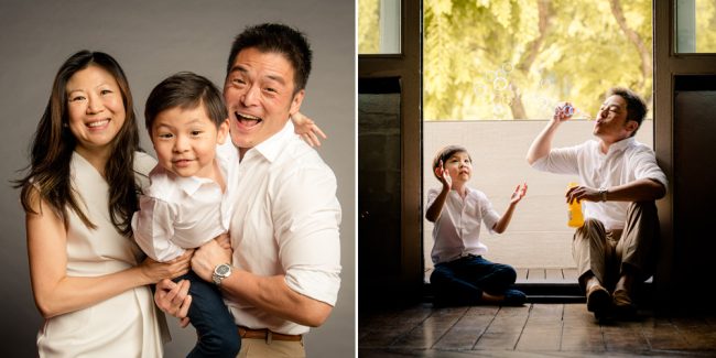 family photoshoot in photo studio at river valley, singapore