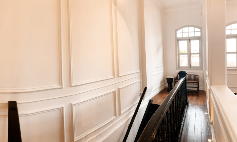 Staircase in the 1927 shophouse at White Room Studio Singapore