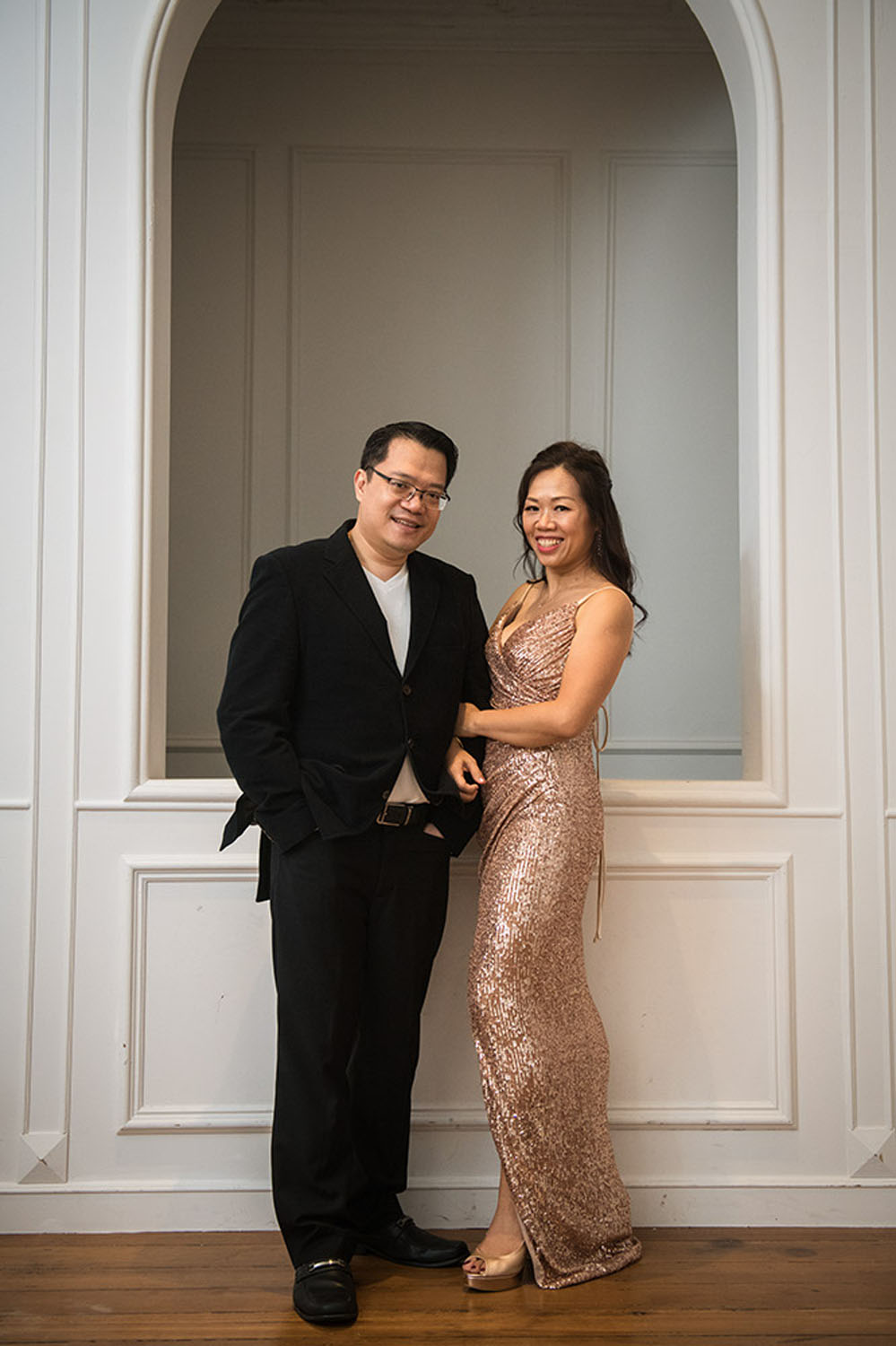 Couple Valentine Day photo shoot in a photography studio setting during a family photoshoot in Singapore, White Room Studio