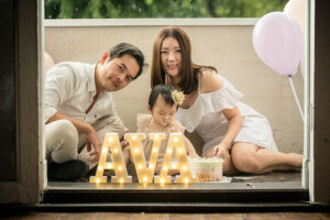 Cake Smash Photoshoot in Photo Studio, Singapore