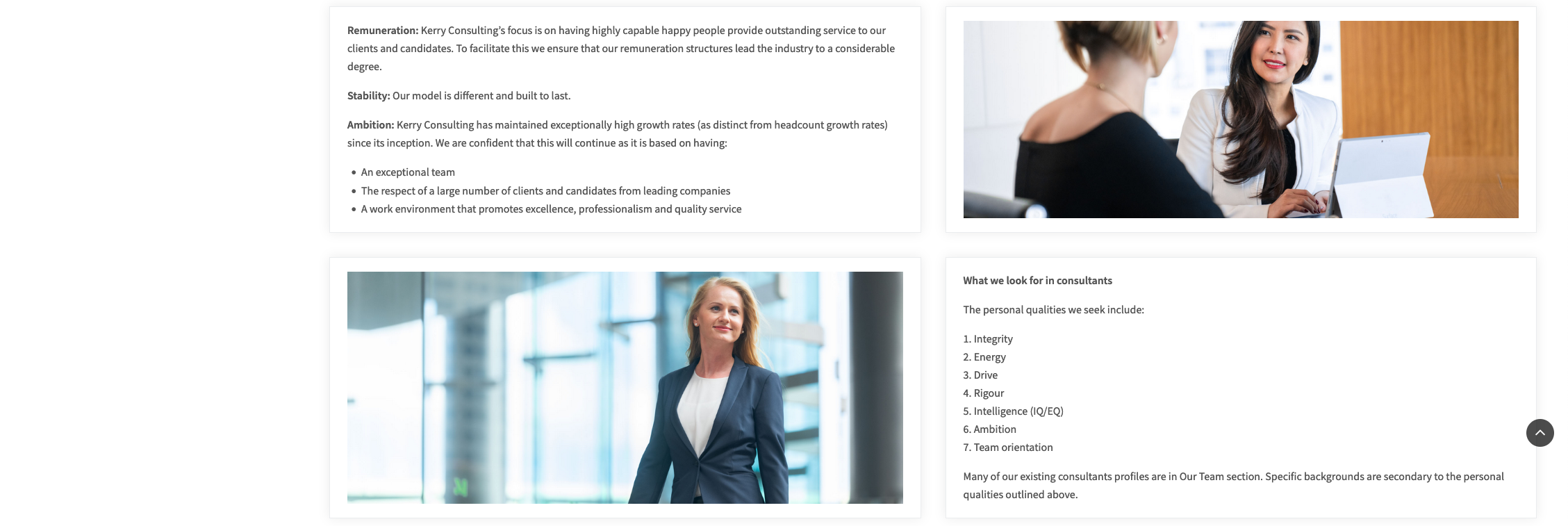 Corporate_website_Kerry Consulting_Careers_2 Screenshot of Kerry Consulting's website