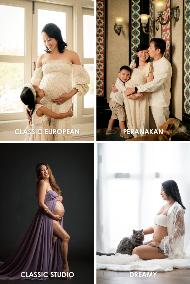 Settings for a Maternity Photoshoot at White Room Studio Singapore Part 1