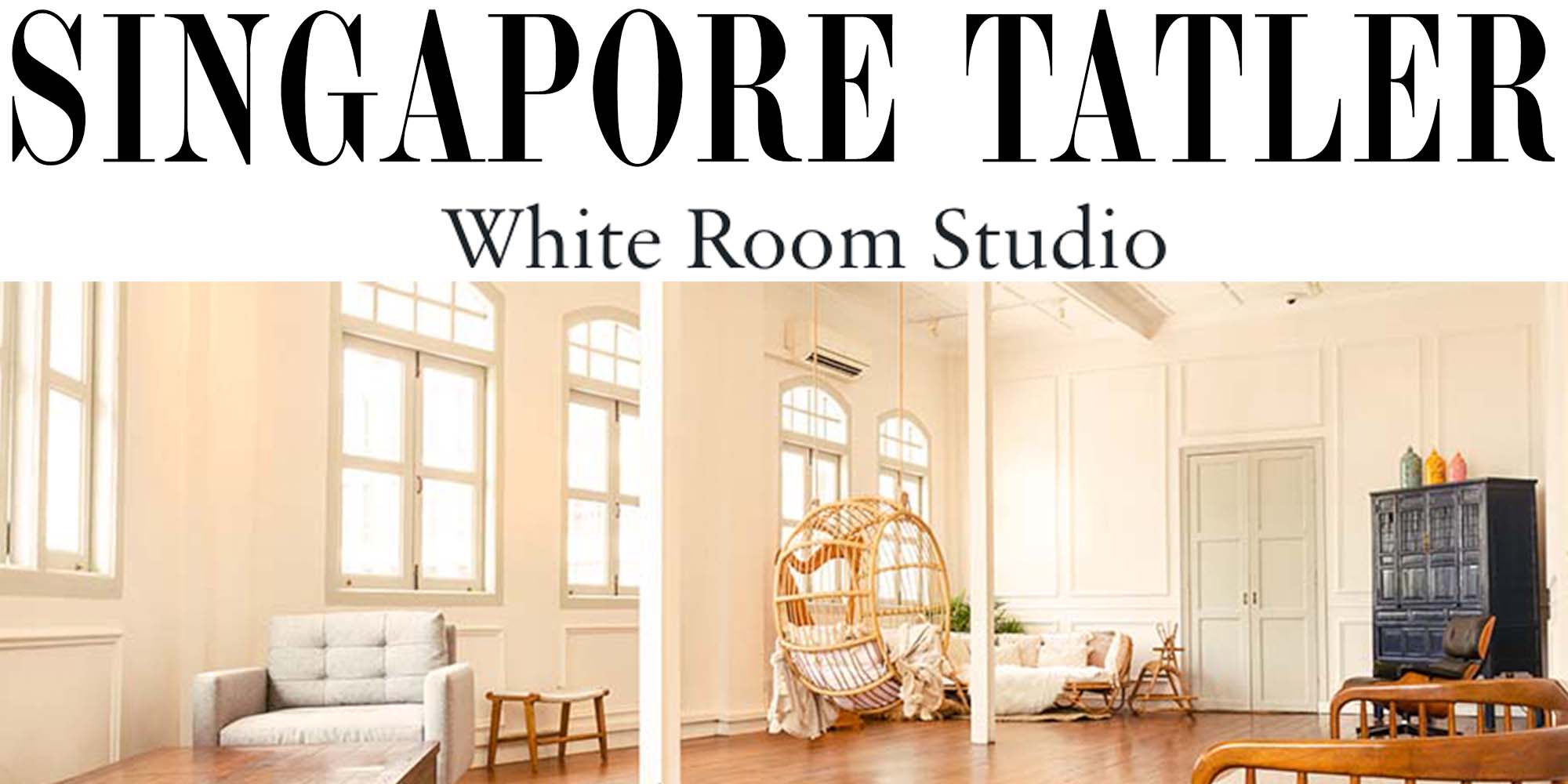 Screenshot of media and news article of White Room Studio in Singapore Tatler 2022
