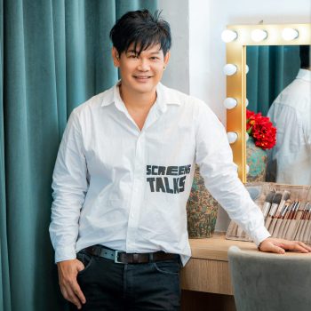 White Room Studio Singapore Professional Hair and Makeup Artist - Alex Ho Portrait of a professional makeup artist in a photography studio setting during a personal portrait photoshoot in Singapore, White Room Studio. Credit: White Room Studio Pte Ltd