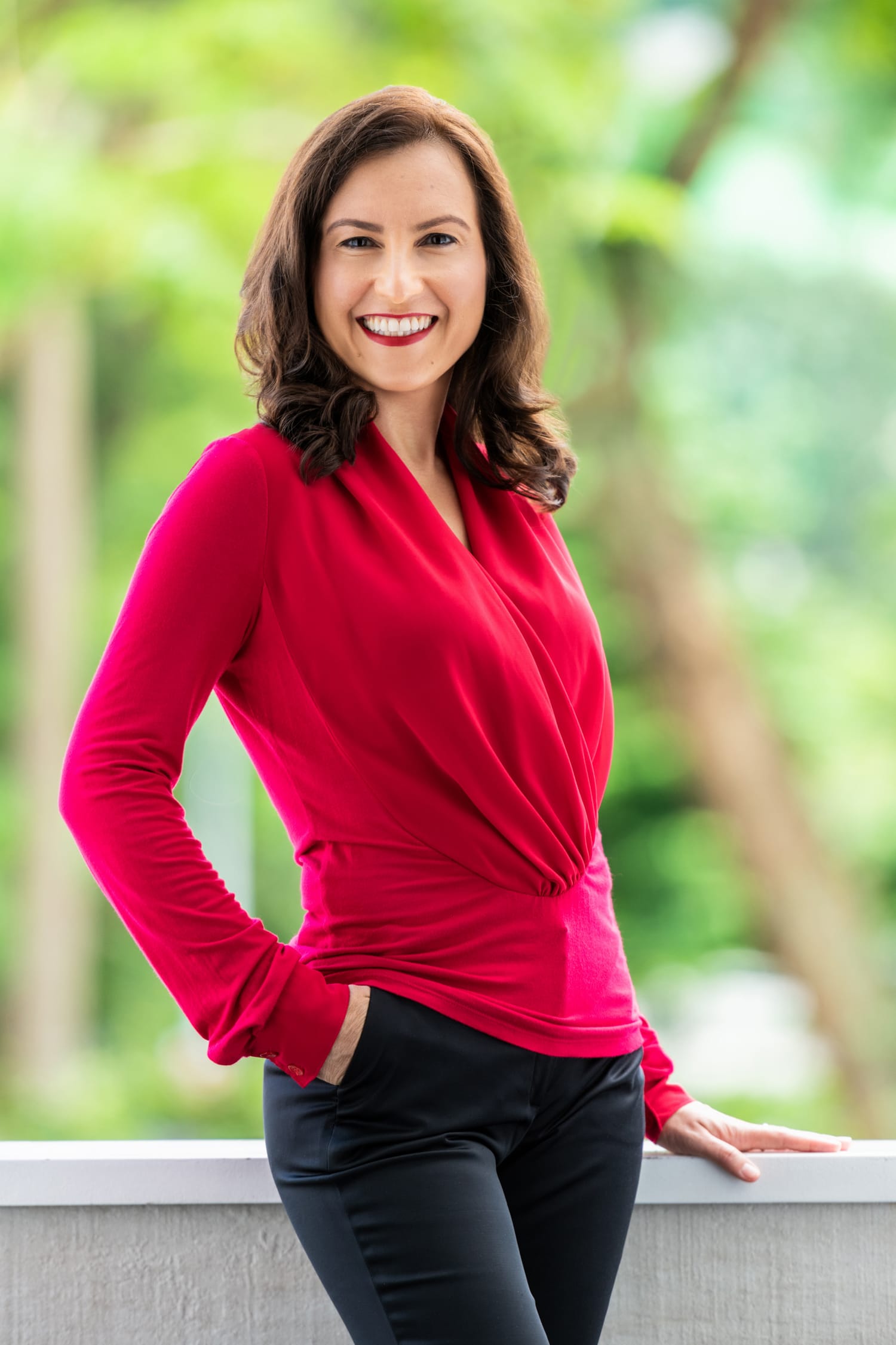 Corporate professional in a photography studio setting during a corporate photoshoot in Singapore, White Room Studio. Credit: White Room Studio Pte Ltd