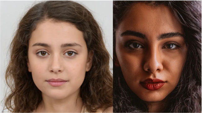 AI-Generated-Images-Vs-Real-Photo AI-generated photo on left, real image on right