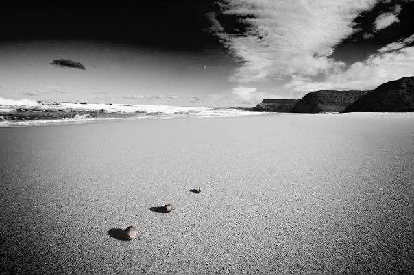 Fine-art black and white photograph taken of Garie Beach in New South Wales, Sydney. Credit: Elaine Lim