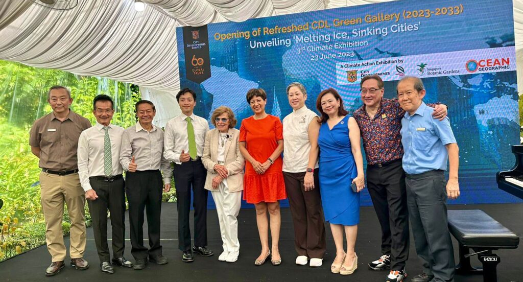 CDL Green Gallery Opening at Botanic Gardens featuring Minister Indranee Rajah, Dr Sylvia Earle, Michael Aw, Esther An, young pianist Hillary O'Sullivan with other guests of honor