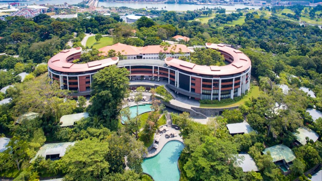 Aerial view of Capella Singapore. Credit: Leonardo