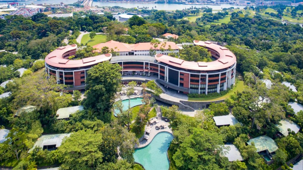 Aerial view of Capella Singapore. Credit: Leonardo Aerial view of Capella Singapore. Credit: Leonardo