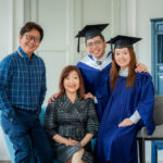Family Graduation Photoshoot, photographed at White Room Studio graduation photography session, 219 River Valley Road Singapore. Natural light family and graduation portrait 2026.