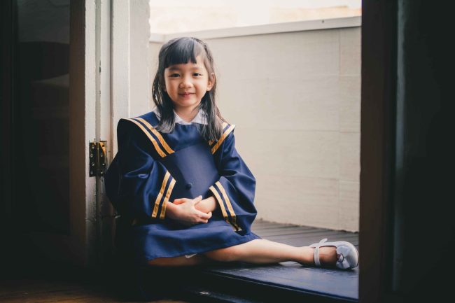 Professional Kindergarden 2 Graduation Family Photoshoot in Photography Studio, Singapore