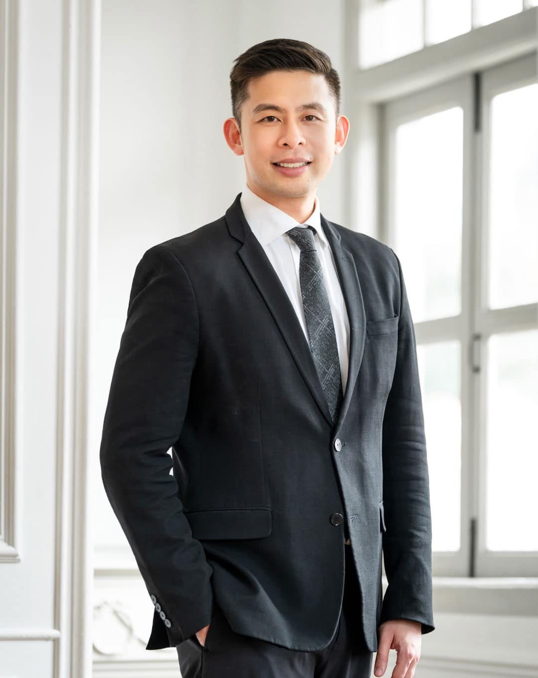 Corporate headshot photoshoot at White Room Studio Singapore