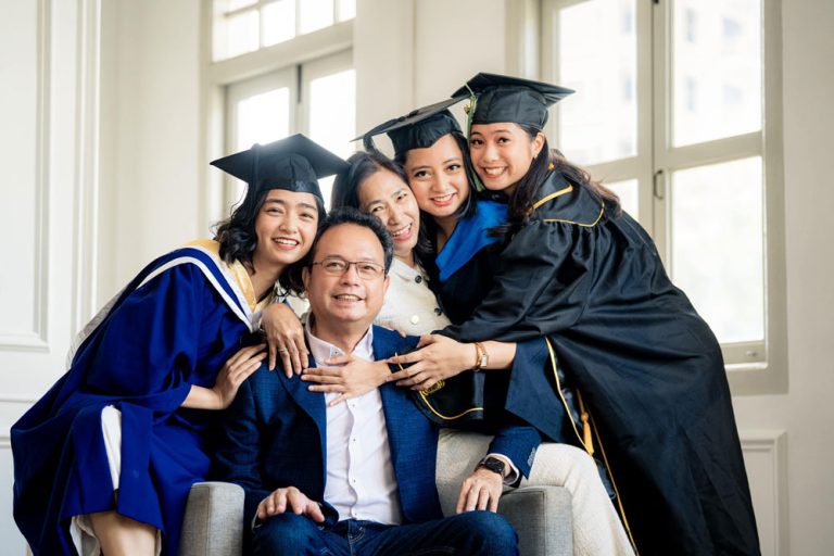 Graduation portrait session at White Room Studio Singapore