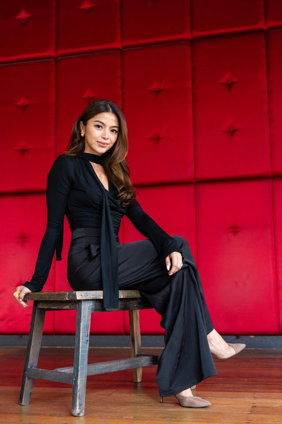Women in a photography studio setting during a glamour photoshoot in Singapore, White Room Studio. Credit: White Room Studio Pte Ltd