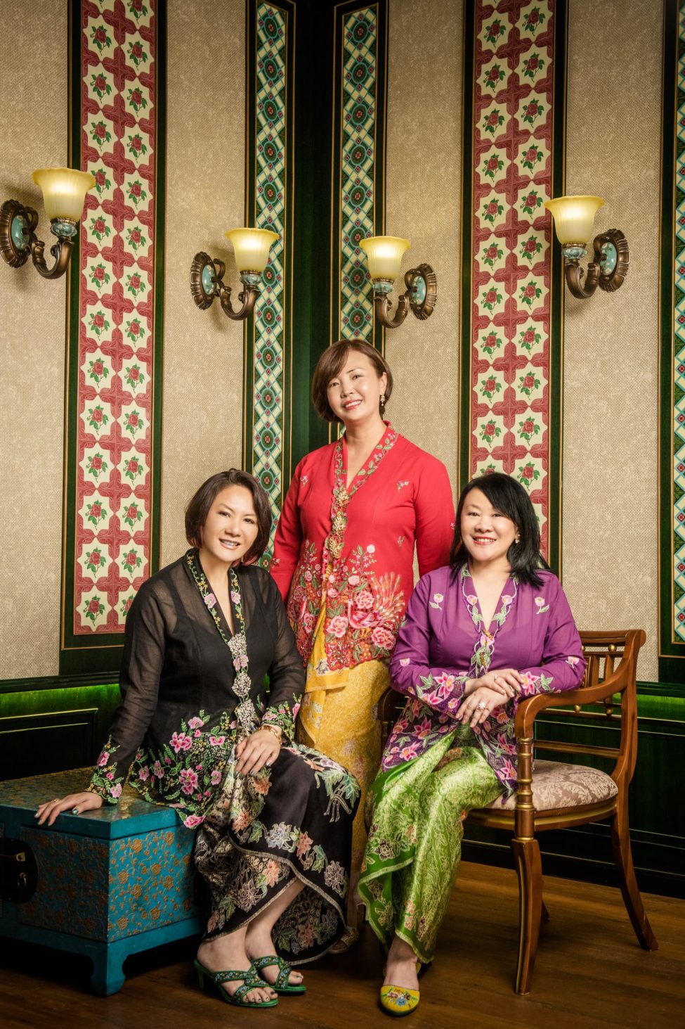 Women in a photography studio setting during a glamour photoshoot in Singapore, White Room Studio. Credit: White Room Studio Pte Ltd