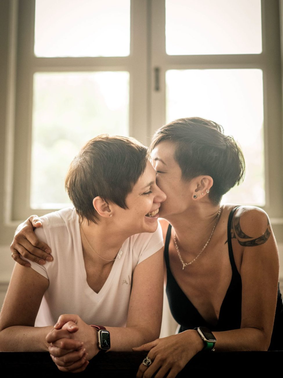 Couple photoshoot in natural light photo studio at White Room Studio, 219 River Valley Road Singapore