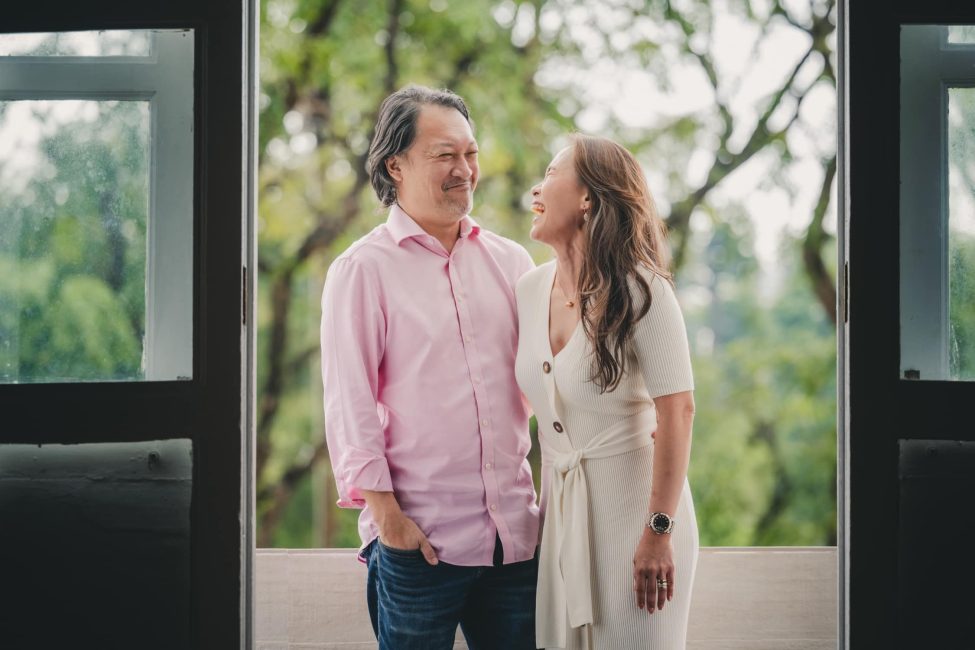 Couple photoshoot in natural light photo studio at White Room Studio, 219 River Valley Road Singapore