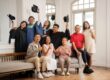 Multigen Graduation photoshoot of graduates in gown and cap with parents and grandparents in natural light photo studio at White Room Studio, 219 River Valley Road Singapore