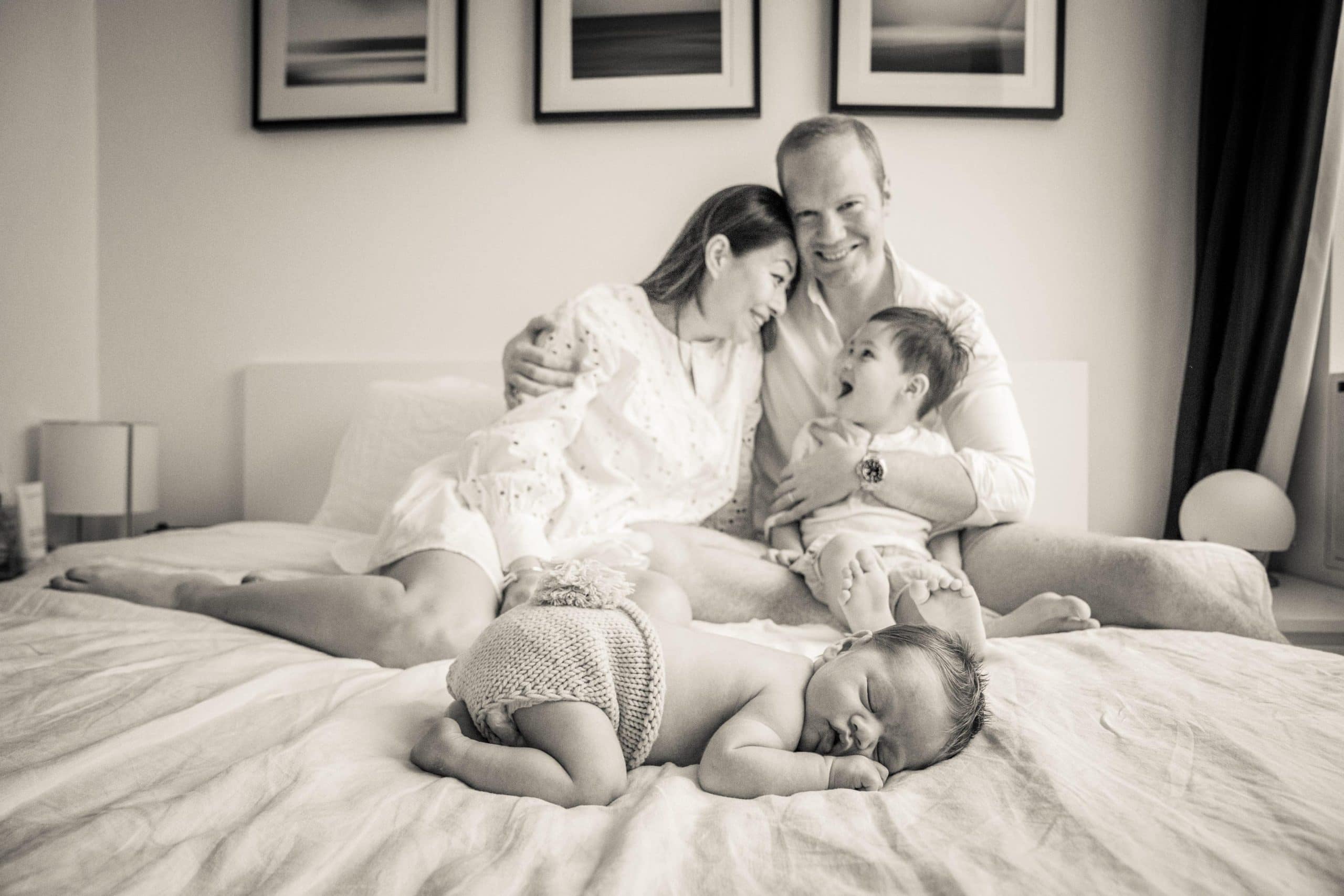 Family and Newborn Home Photoshoot Photographed By White Room Studio