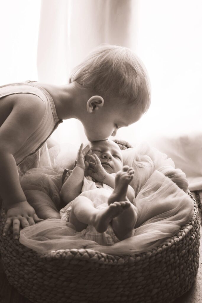 Newborn portrait in natural light at White Room Studio, 219 River Valley Road Singapore
